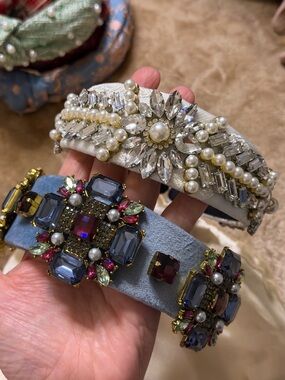 Embellished Pearl & Crystal White Headband - Designer Style